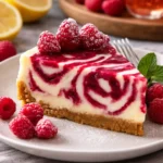 Himbeer Käsekuchen mit frischen Himbeeren und cremiger Käsefüllung