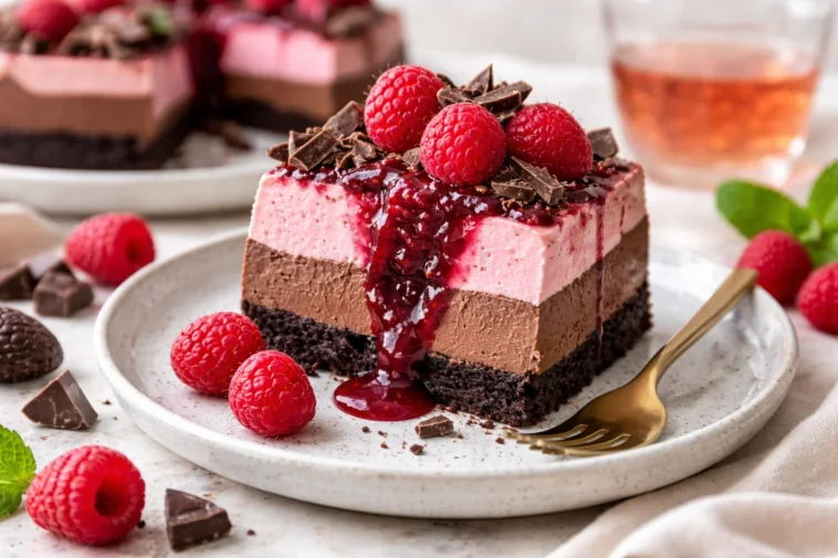 Himbeer-Schokoladen-Lava-Cupcakes mit schmelzendem inneren Kern