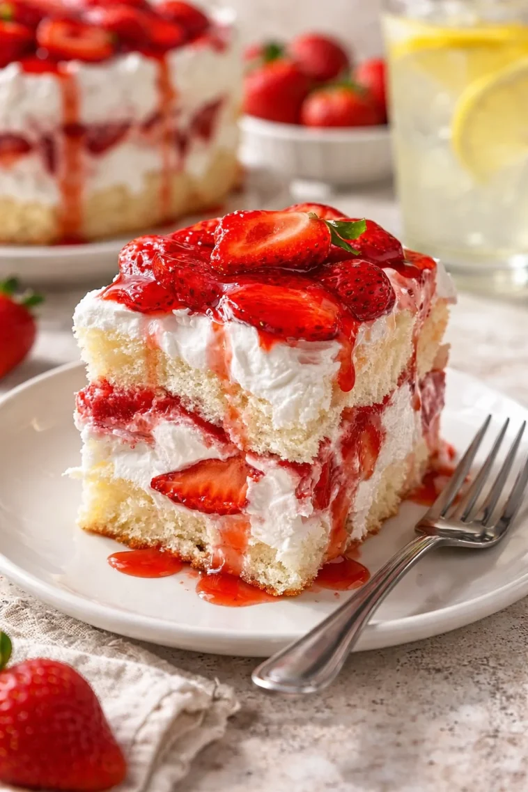 Himmel auf Erden Kuchen - ein köstliches, himmlisches Dessert auf einem Teller