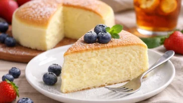 Leckerer Joghurtkuchen auf einem Teller, ideal für jeden Anlass.