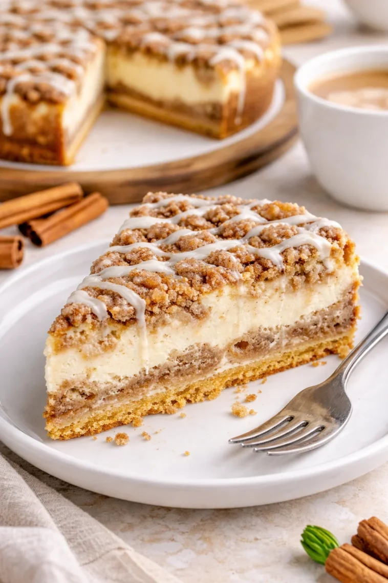 Leckerer Kaffee-Kuchen-Cheesecake mit Kaffee- und Käsefüllung
