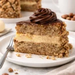 Kiewer Kuchen, ein köstliches ukrainisches Dessert mit Meringue und Nüssen