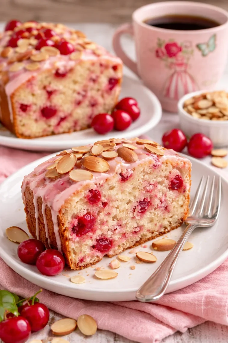 Kirsch-Almond-Brotkuchen mit saftigen Kirschen und Mandeln