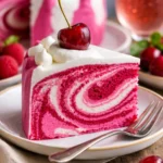 Saftiger Kirschen-Poke-Kuchen mit fruchtiger Kirschsauce