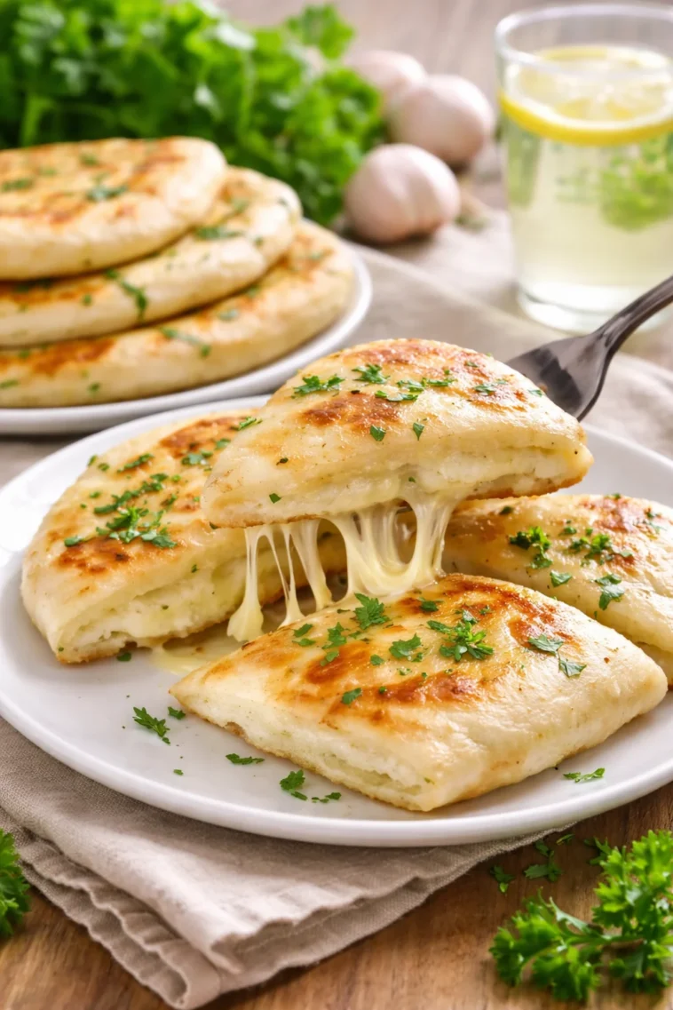 Köstliche Fladen auf einem Teller, frisch zubereitet und serviert.