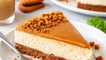 Lotus Cheesecake ohne Backen, köstliches Dessert mit Lotus-Keksen