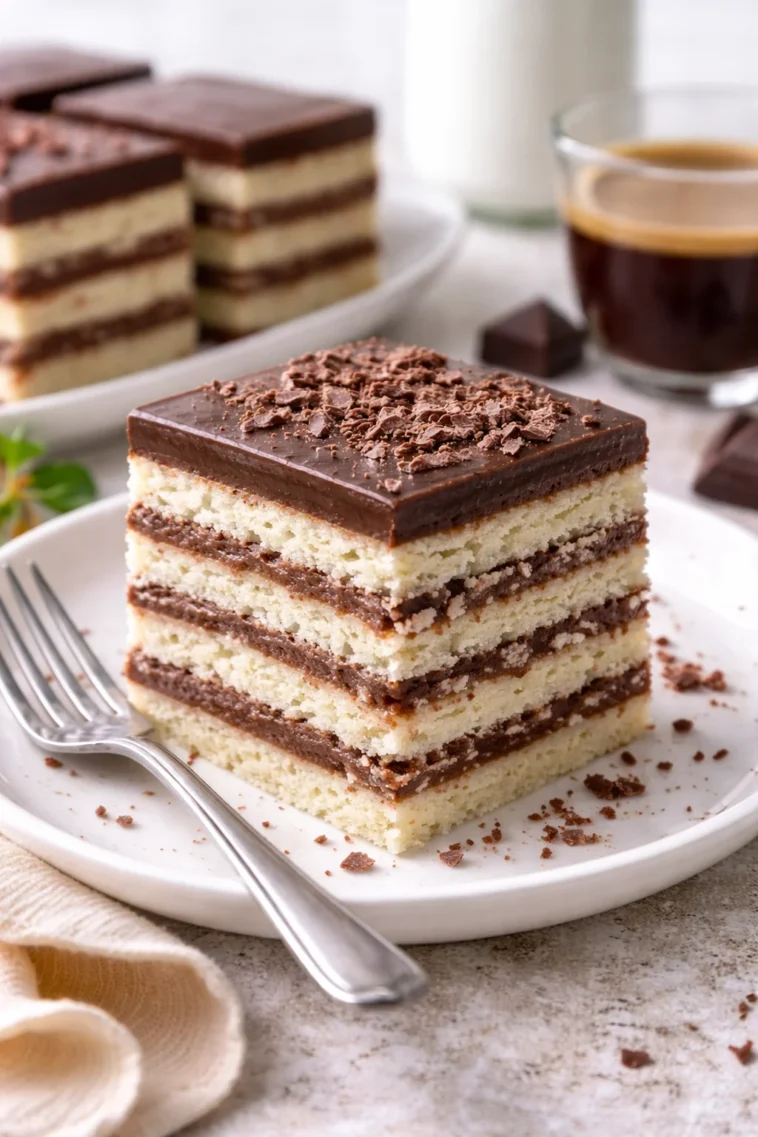 Mađarica, traditionelle kroatische Schokoladen-Lagen-Torte mit köstlicher Füllung