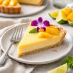 Mango-Curd-Tarte mit frischen Mangostücken und cremigem Curd
