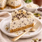 No-Bake Cannoli Cheesecake mit Schokoladenstückchen