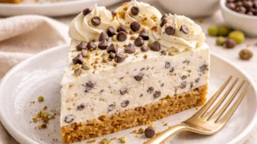 No-Bake Cannoli Cheesecake mit Schokoladenstückchen