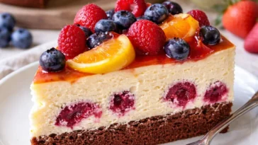 Schneller Geburtstagskuchen mit bunten Toppings und Kerzen