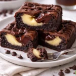 Schokoladen-Cookies mit Frischkäse auf einem Teller