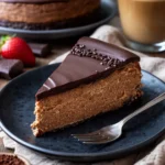Delikater Schokoladen-Mascarpone-Cheesecake mit reichhaltiger Schokoladenglasur