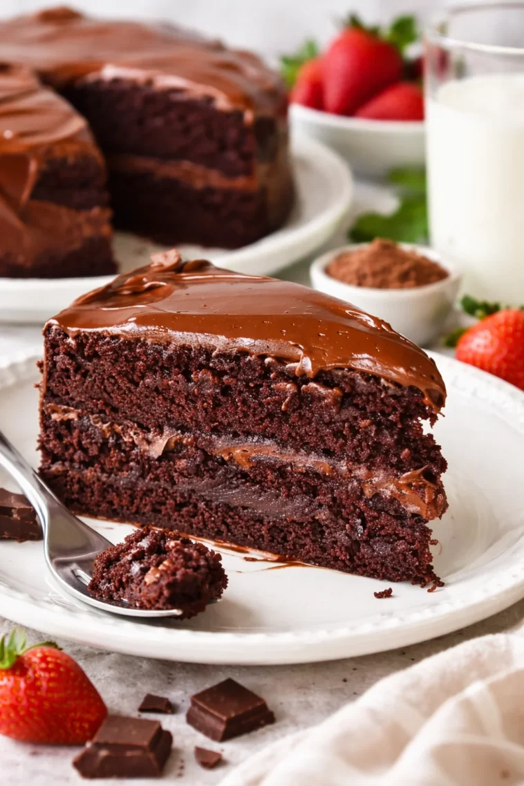 Saftiger Schokoladenkuchen mit Schokoladen-Frischkäse-Frosting