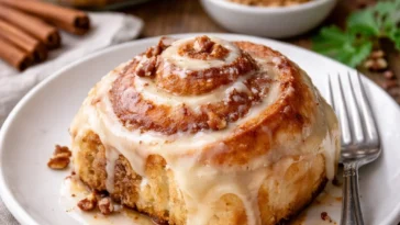 Leckere selbstgemachte Zimtschnecken frisch aus dem Ofen