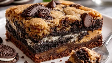 Sündhafte Brownies mit Schokolade und Nüssen in einer appetitlichen Anordnung.