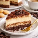 Ultimativer Tiramisu-Cheesecake mit Schichten aus Mascarpone und Kaffee-Aromen.