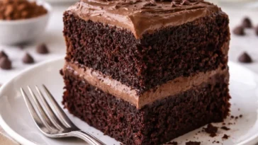 Ultimatives Schokoladenkuchen-Rezept mit saftiger Textur und intensiven Schokoladengeschmack