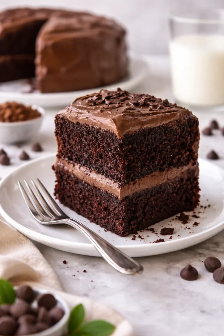 Ultimatives Schokoladenkuchen-Rezept mit saftiger Textur und intensiven Schokoladengeschmack