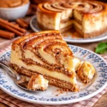 Zimt-Überbackener Käsekuchen mit goldbrauner Kruste und cremiger Füllung
