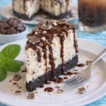 Andes-Mint-Käsekuchen aus Käse und Minze, ein köstliches Dessert