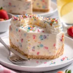 Bunter Funfetti Geburtstagskäsekuchen ohne Backen für deinen besonderen Tag