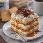 Butterkeks-Kuchen ohne Backen in einer schönen Präsentation