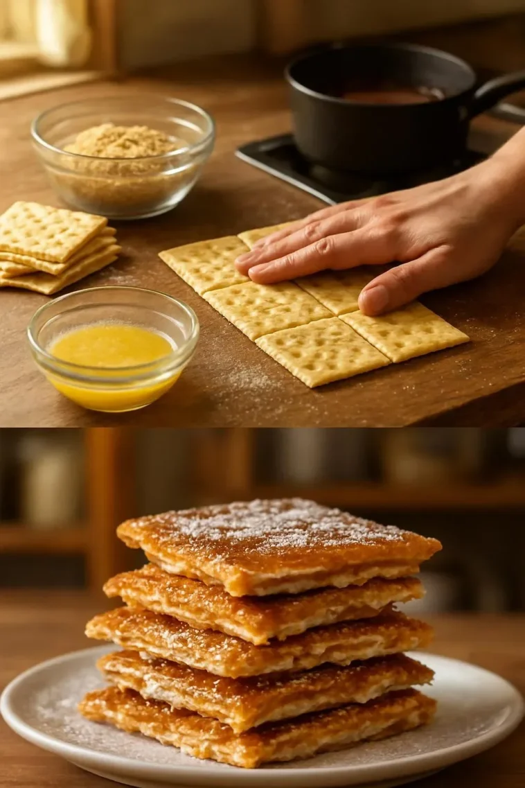 Leckere Churro Salzkekse mit Toffee-Geschmack auf einem Teller