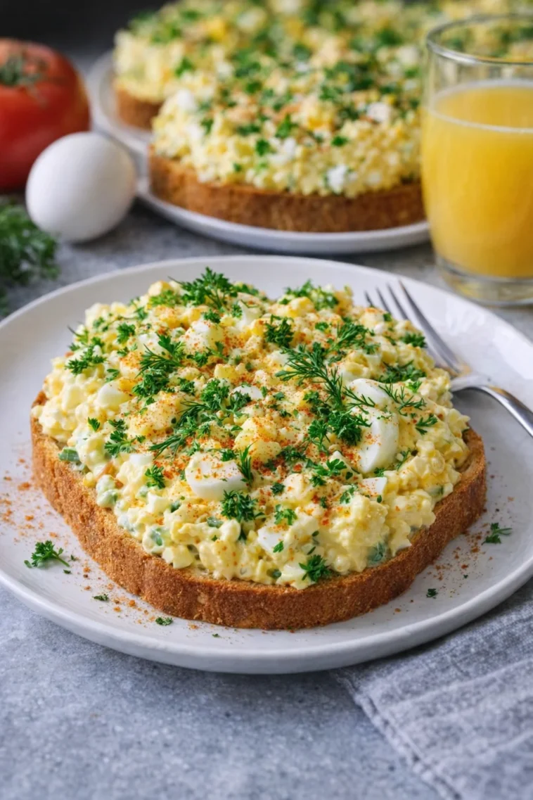 Schmackhafter Eiersalat nach dem besten Rezept zubereitet