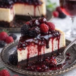 Dekadenter Schwarzwälder Käsekuchen mit Schokolade und Kirschen