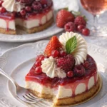 Beeren-Glasur auf frischen Dessert mit verschiedenen Beeren