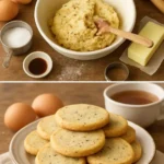 Earl Grey Shortbread Kekse auf einem Teller dekoriert