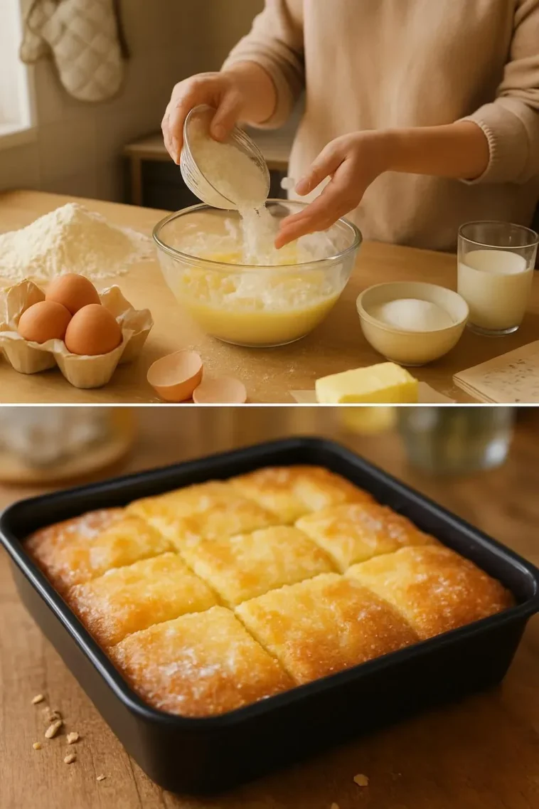 Französischer Butterkuchen mit goldener Kruste und köstlicher Butterfüllung