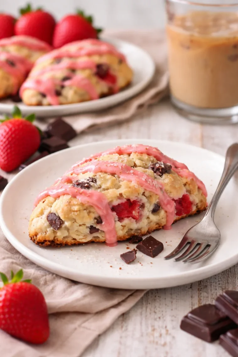 Frische Apfel-Zimt-Scones mit Äpfeln und Zimt auf einem Tisch