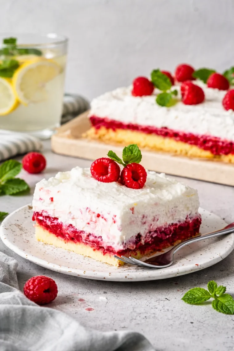 Himbeerwolke mit Mascarponecreme - leckeres Dessert mit frischen Himbeeren