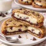 Käsekuchen gefüllte Schokoladenkekse auf einem Teller