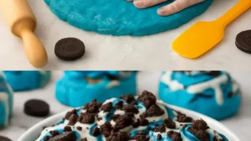 Blaue Drehungen von Zimtschnecken aus dem Keks-Monster Rezept