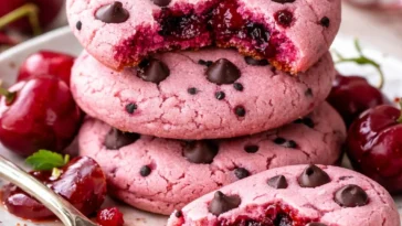 Maraschino-Kekse mit Kirschen und Schokoladenstückchen