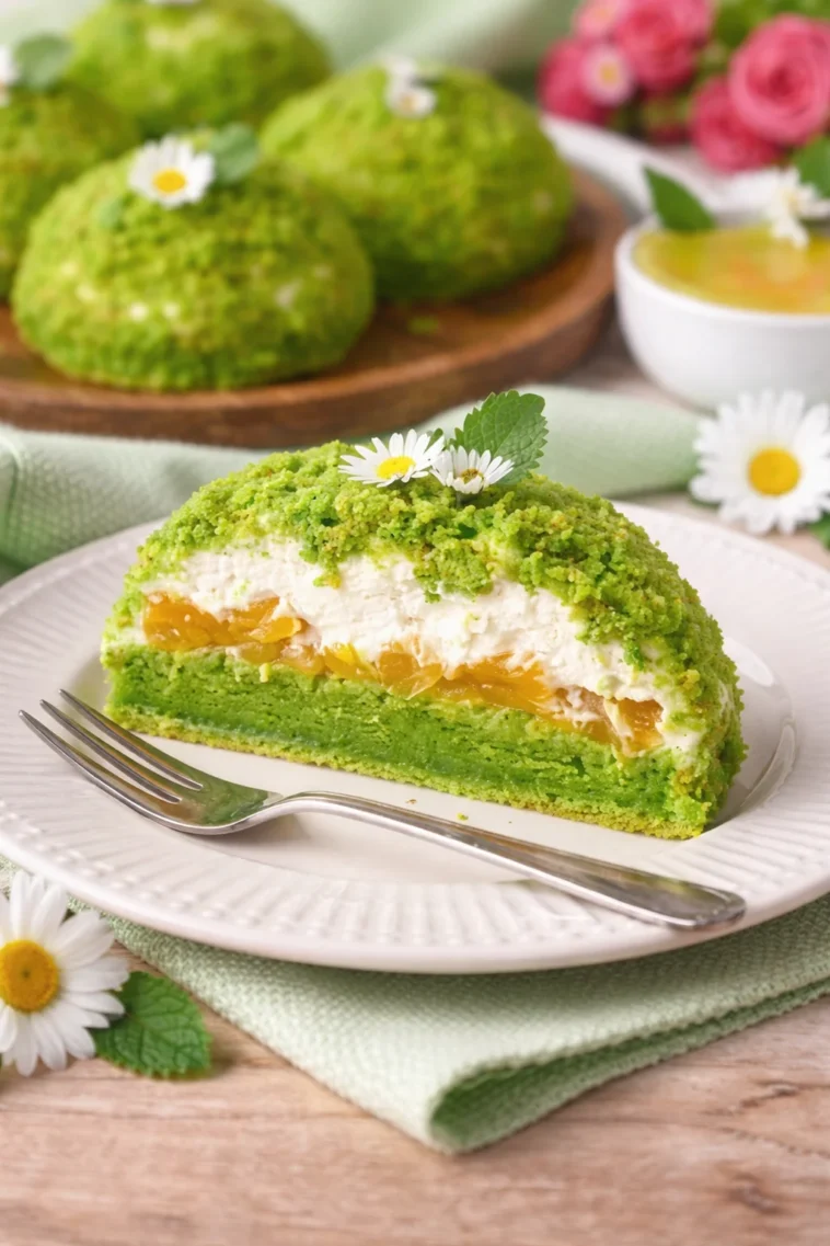 Leckere Mini-Frühlingskuchen auf einem Teller, ideal für Frühlingsfeiern