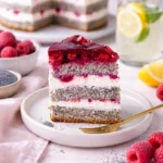 Mohntorte mit Himbeeren - ein köstliches und elegantes Dessert