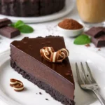 No-Bake-Schokoladentarte mit Schokolade und Keksen