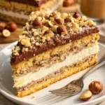 Leckerer Nusskuchen mit Nougatcreme, perfekt für jeden Anlass.