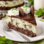 Dünner Minz-Käsekuchen mit frischen Zutaten und einer samtigen Füllung