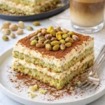 Leckeres Pistazien-Tiramisu in einer eleganten Dessertschale