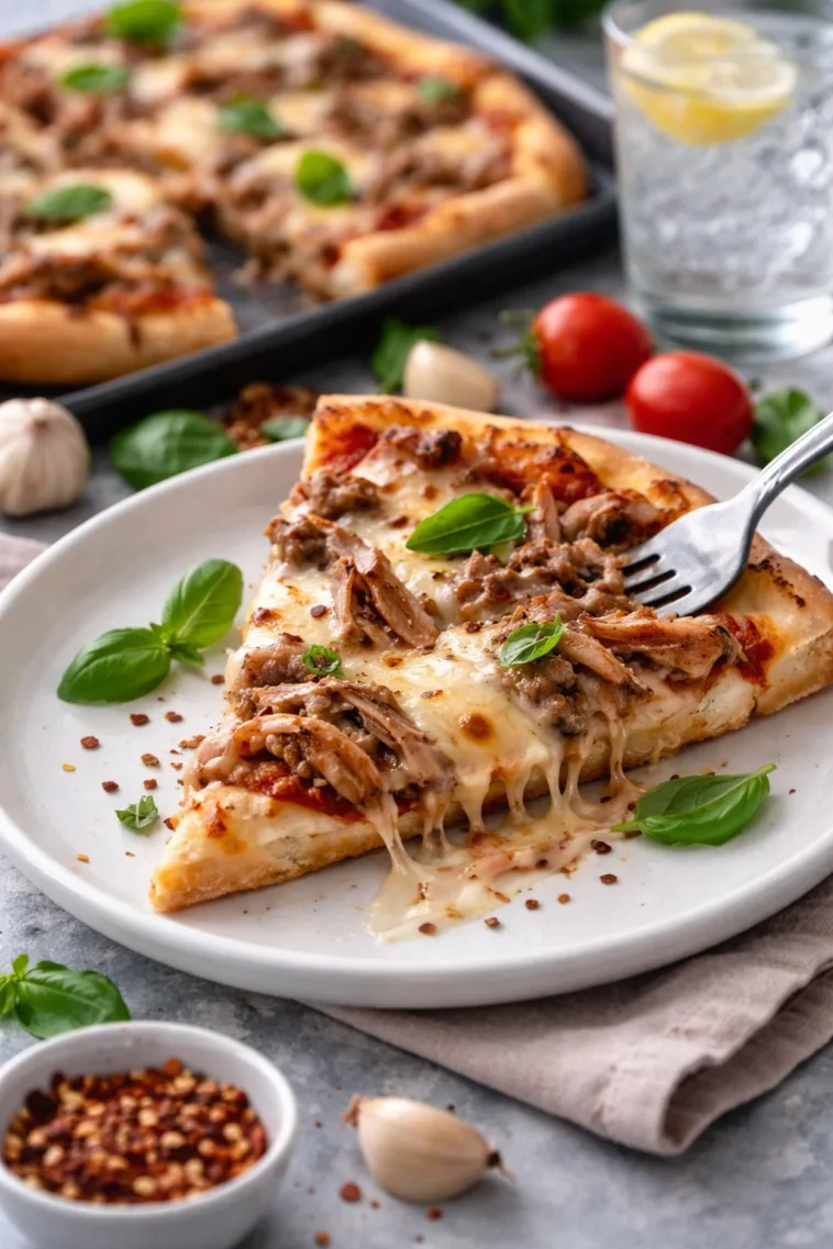 Proteinreiche Pizza mit Skyr, gesund und lecker belegt