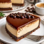 Reicher Espresso-Käsekuchen mit cremiger Füllung und leckerem Espresso-Geschmack.