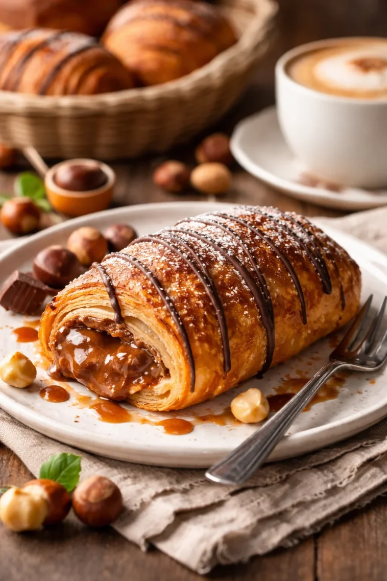 Toffifee Blätterteig Snacks auf einem Teller