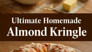 Hausgemachtes Mandel-Kringle mit Mandeln und köstlicher Füllung