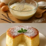 Leckeres und weiches Vanille-Dessert im Schälchen serviert