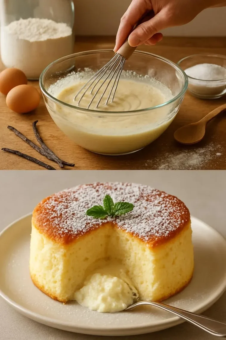 Leckeres und weiches Vanille-Dessert im Schälchen serviert